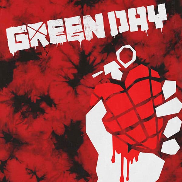 Green Day T Shirt American Idiot Band Logo Official Unisex Dye Wash Red