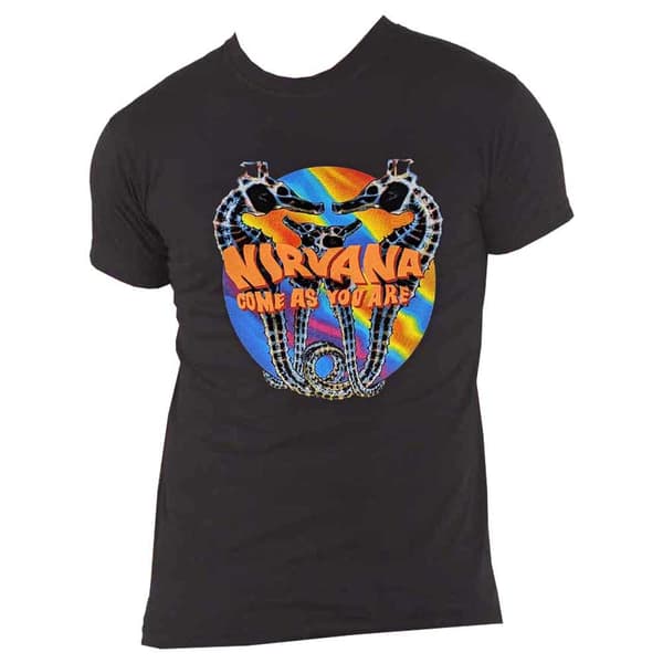 Nirvana T Shirt Come As You Are Band Logo Official Unisex Black