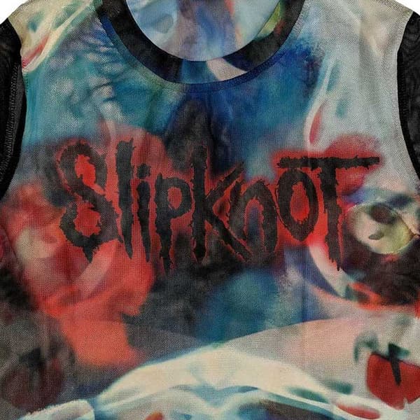 Slipknot Mesh Crop Top T Shirt The End So Far Face Official Womens Black