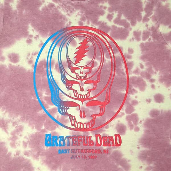 Grateful Dead Crop Top T Shirt Concentric Skulls Band Logo Official Womens