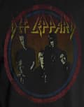 Miniatyrbild 5 av 6: Def Leppard T Shirt Vintage Circle band logo distressed print official Mens
