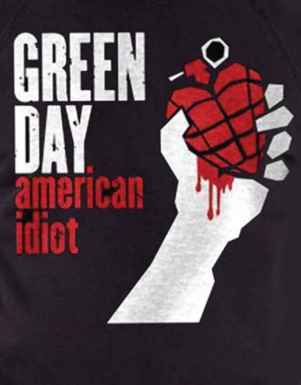 Green Day Sweatshirt American Idiot band logo Official Black Unisex