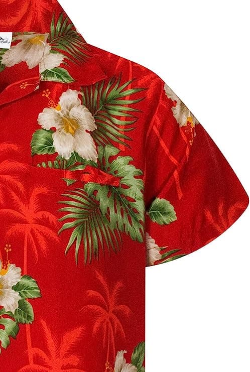 Hawaiiskjorta Röd XL KING KAMEHA