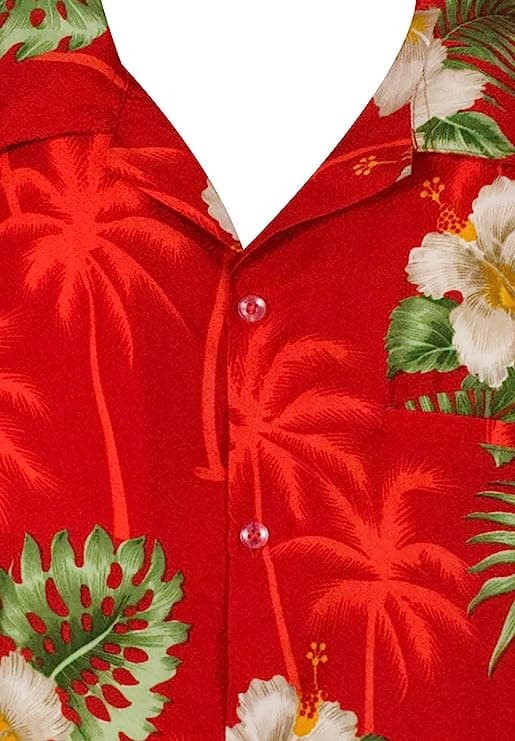 Hawaiiskjorta Röd XL KING KAMEHA