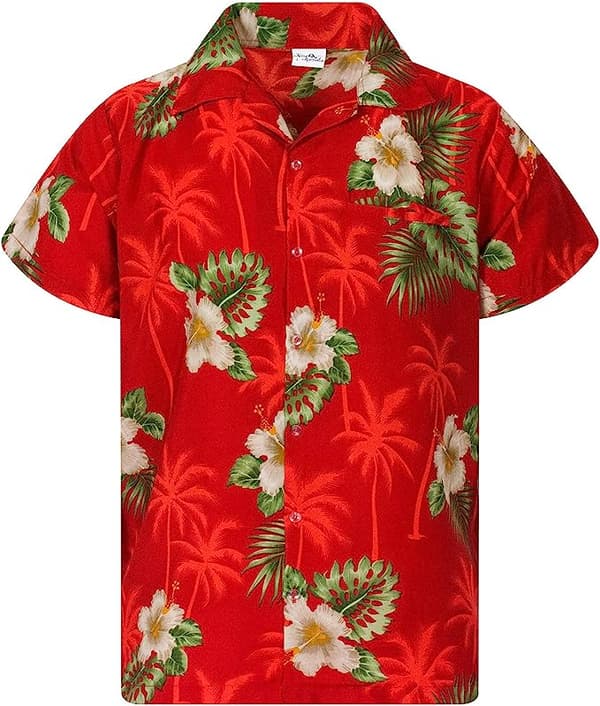 Hawaiiskjorta Röd XL KING KAMEHA