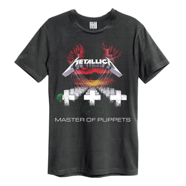 Metallica: Masters Of Puppets Amplified Vintage Charcoal Medium T-Shirt