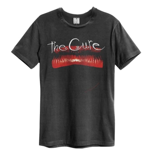 Cure: Lips Amplified Vintage Charcoal XX Large T Shirt