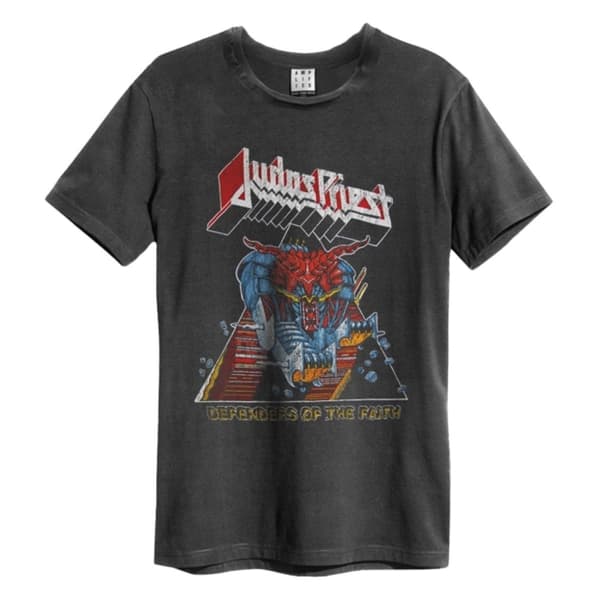 Judas Priest: Defenders Of The Faith Amplified XX Large Vintage Charcoal T Shirt