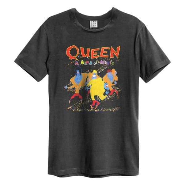Queen: A Kind Of Magic Amplified Medium Vintage Charcoal T Shirt