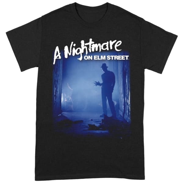 Nightmare On Elm Street: Freddy Is Waiting Large Black T-Shirt