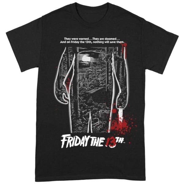 Friday The 13th: Bloody Poster Large Black T-Shirt