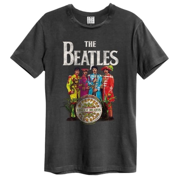 Beatles: Lonely Hearts Amplified Vintage Charcoal X Large T Shirt