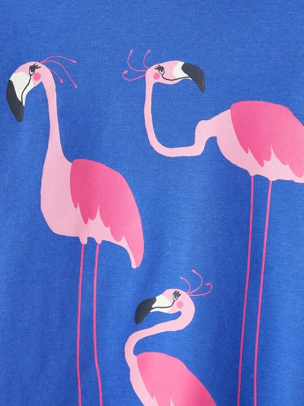 Name it Mini Blå Flamingo T-shirt, Storlek 110
