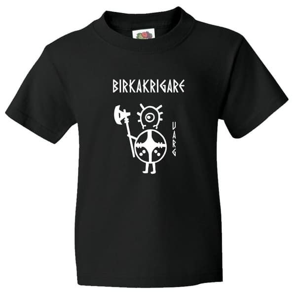 Barn t-shirt: Birkakrigare - Varg - Viking Art Kollektion (9-11 år)