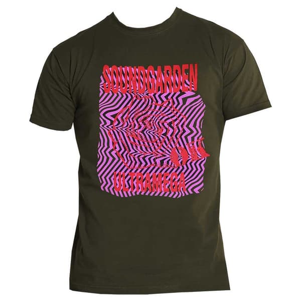 Soundgarden T Shirt Ultramega OK Band Logo Official Unisex Green