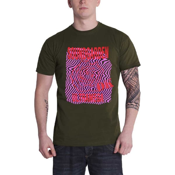 Soundgarden T Shirt Ultramega OK Band Logo Official Unisex Green
