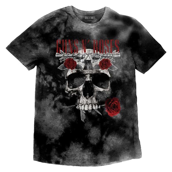 Guns N' Roses Kids T Shirt Flower Skull Band Logo Official Grey Dye Wash