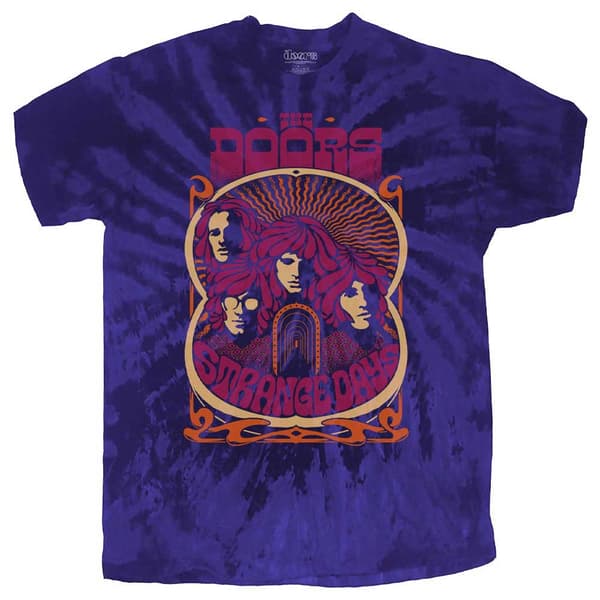 The Doors Kids T Shirt Strange Days Band Logo Official Blue Dye Wash
