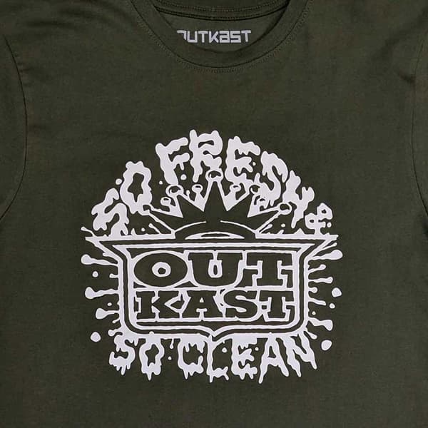 Outkast T Shirt So Fresh Band Logo Official Unisex Green