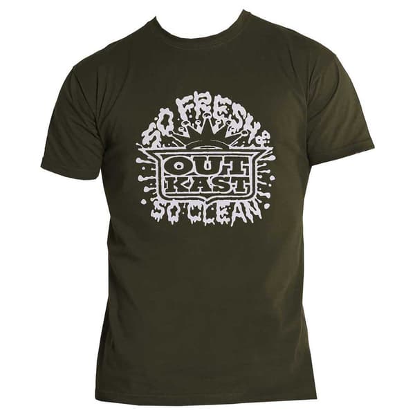 Outkast T Shirt So Fresh Band Logo Official Unisex Green