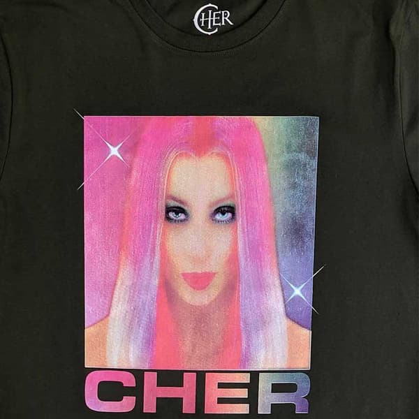 Cher T Shirt Pink Hair Official Unisex Green