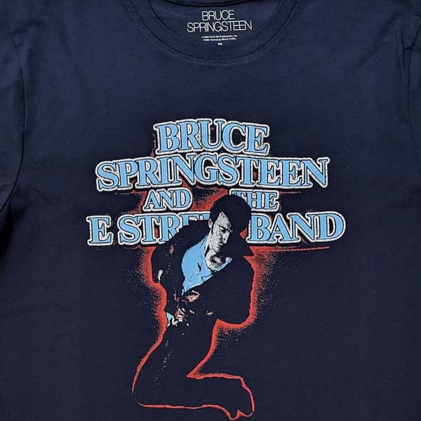 Bruce Springsteen T Shirt The E-Street Band Official Unisex Navy Blue