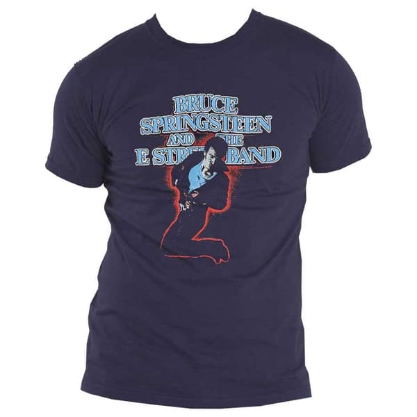 Bruce Springsteen T Shirt The E-Street Band Official Unisex Navy Blue Navy L