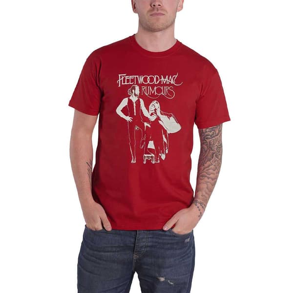 Fleetwood Mac T Shirt Rumours Band Logo Official Unisex Red