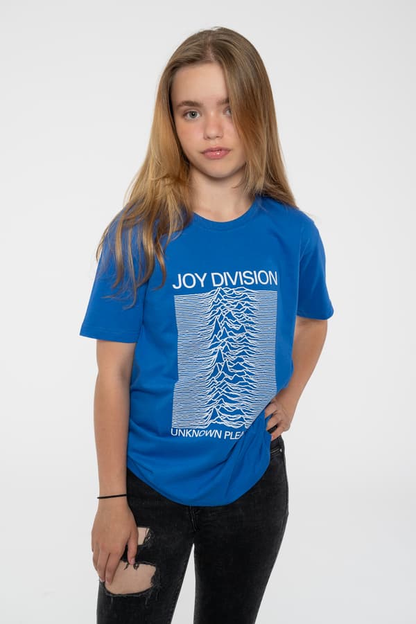 Joy Division Kids T Shirt Unknown Pleasures Official Blue Ages 5-14 yrs