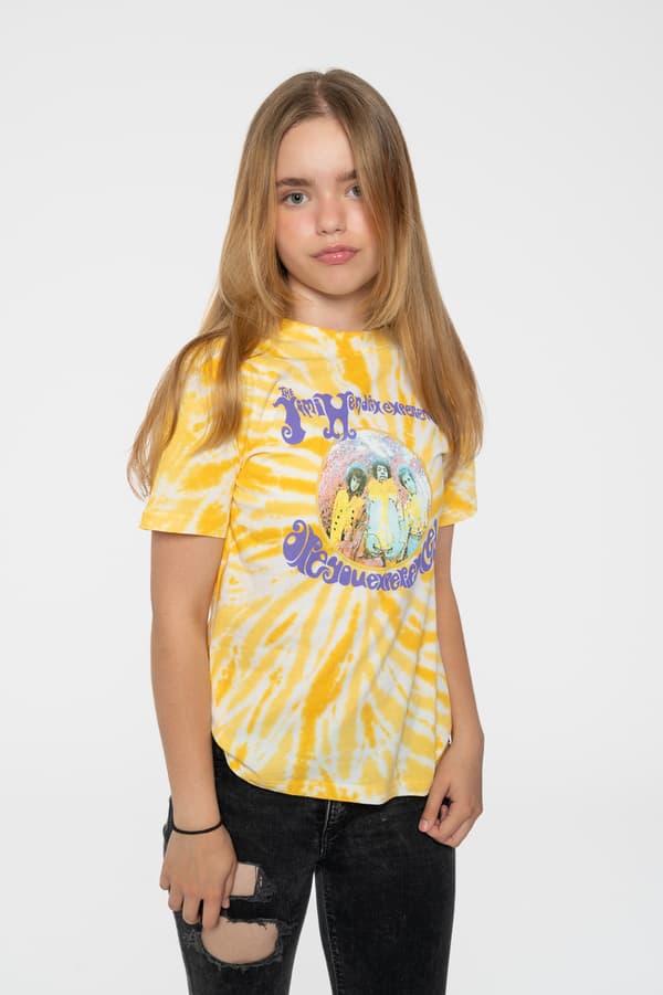 Jimi Hendrix Kids T Shirt Are You Experienced Official Yellow Dye Wash