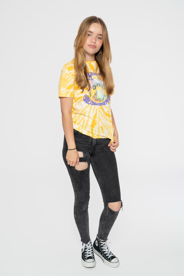 Jimi Hendrix Kids T Shirt Are You Experienced Official Yellow Dye Wash