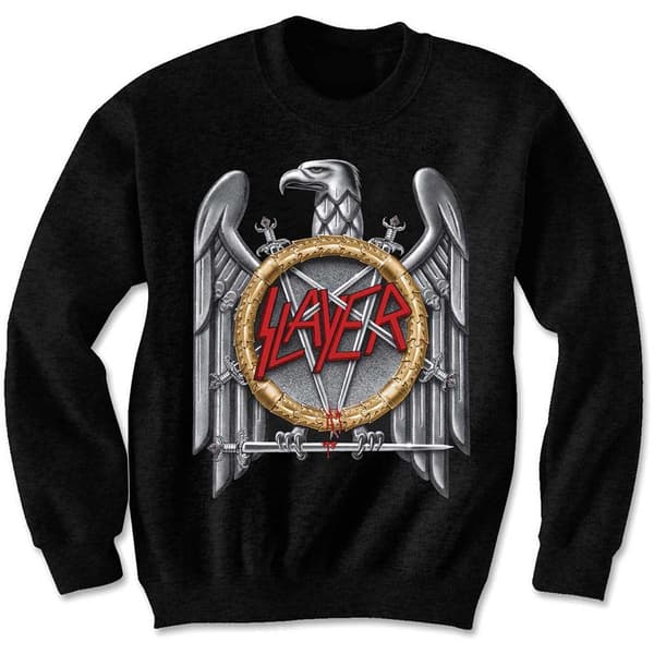 Slayer Unisex Sweatshirt: Silver Eagle (Hi-Build) (Large)