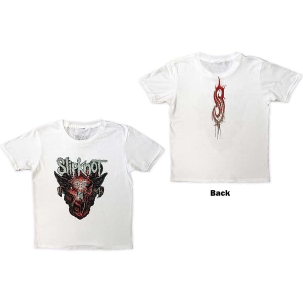 Slipknot Kids T-Shirt: Infected Goat (Back Print) (7-8 Years)