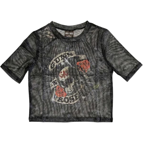Guns N' Roses Ladies Crop Top: Firepower (Mesh) (Medium)