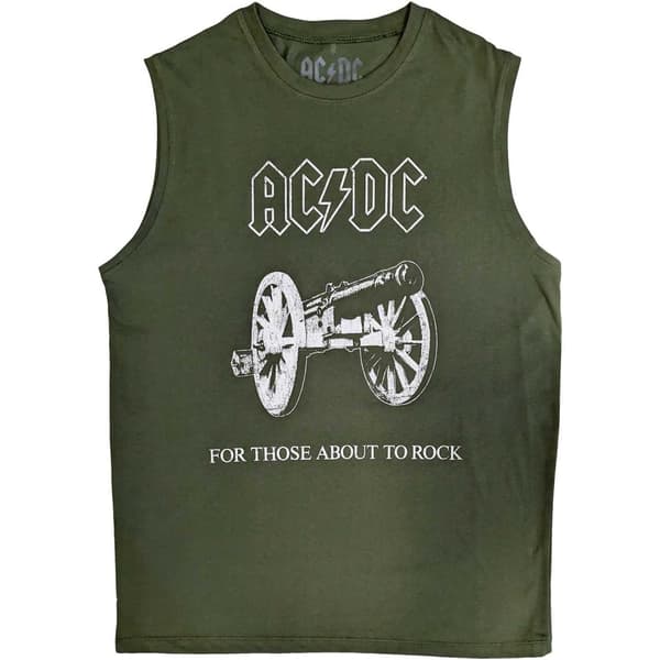 AC/DC Unisex Tank T-Shirt: About To Rock (Medium)