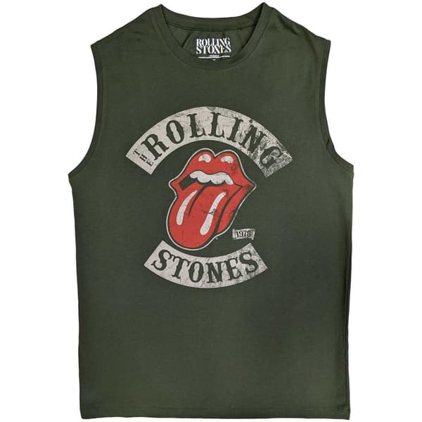 The Rolling Stones Unisex Tank T-Shirt: Tour 78 (Medium)