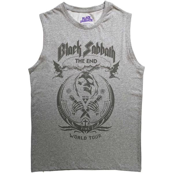 Black Sabbath Unisex Tank T-Shirt: The End Mushroom Cloud (Medium)