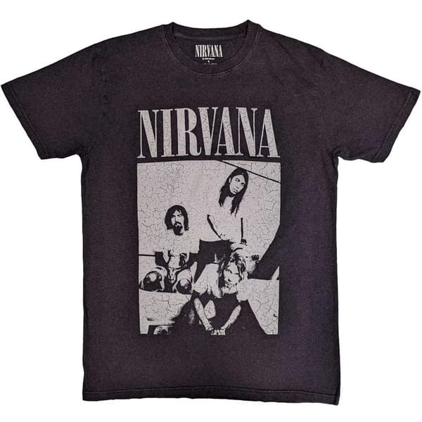 Nirvana Unisex T-Shirt: Sitting (Distressed) (Medium)