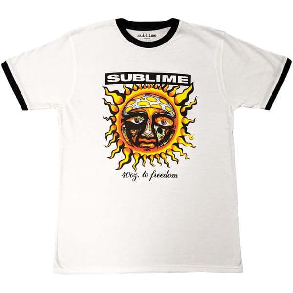 Sublime Unisex Ringer T-Shirt: 40oz. To Freedom (Small)