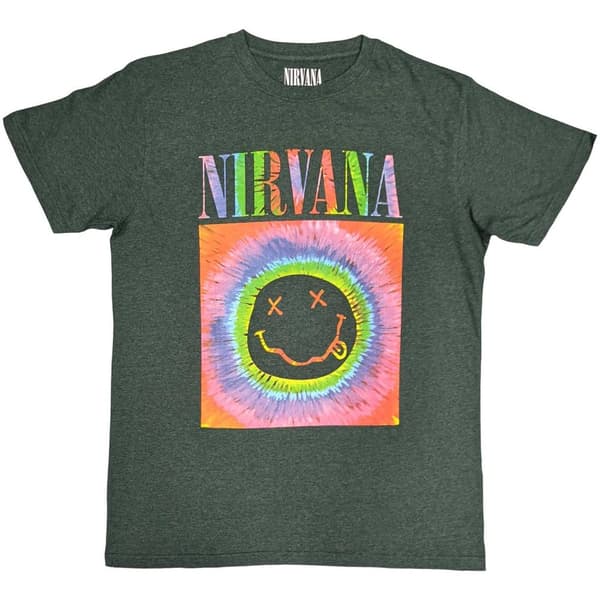 Nirvana Unisex T-Shirt: Smiley Glow Box (Medium)