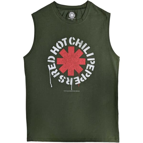 Red Hot Chili Peppers Unisex Tank T-Shirt: Stencil (Large)