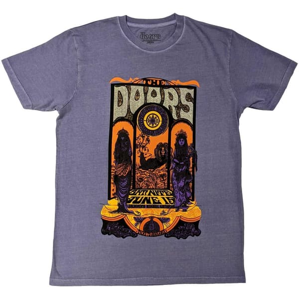 The Doors Unisex Embellished T-Shirt: Sacramento (Silver Glitter Print) (XX-Large)