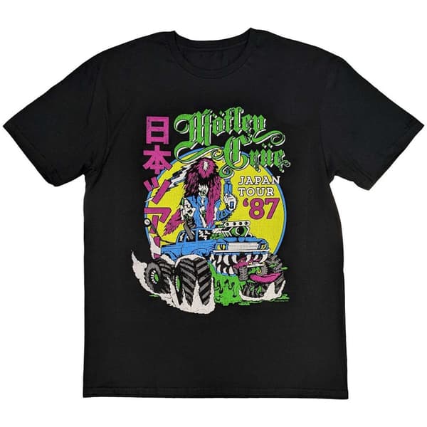 Motley Crue Unisex T-Shirt: Girls Girls Girls Japanese Tour '87 (Large)