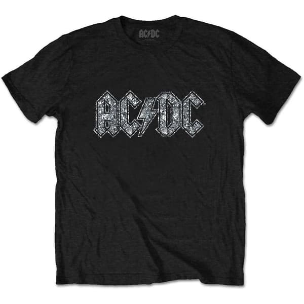 AC/DC Kids Embellished T-Shirt: Logo (Diamante) (7-8 Years)
