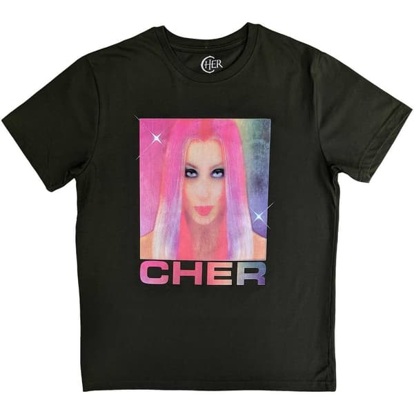 Cher Unisex T-Shirt: Pink Hair (X-Large)