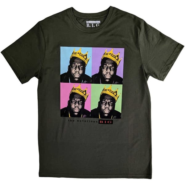 Biggie Smalls Unisex T-Shirt: Crown Pop Art (Medium)