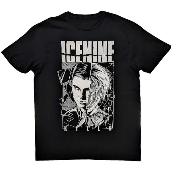 Ice Nine Kills Unisex T-Shirt: Shower Scene Split Face (Large)