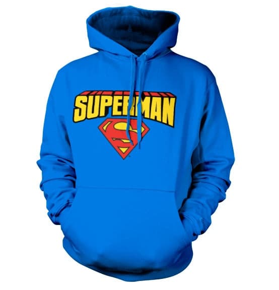 Superman Blockletter Logo Hoodie XX-Large
