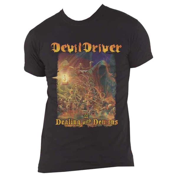 DevilDriver T Shirt Borrowed Band Logo Official Unisex Black