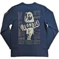 Miniatyrbild 2 av 4: Blondie T Shirt NYC 77 Official Unisex Denim Blue Long Sleeve